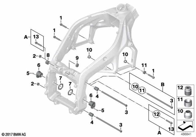 46718549244 - : Threaded Socket For Motor Mount for BMW-Motorrad Image