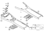 51167070272 - : Base Of Cup Holder, Center Console for BMW Image