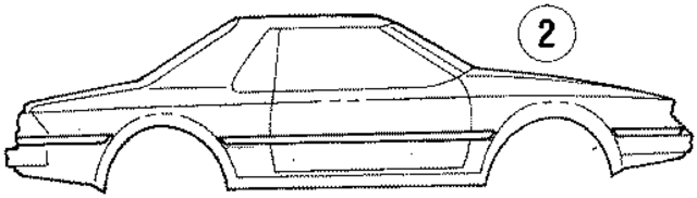 E5GZ6720000AB - Body: Stripe Tape for Ford: EXP Image