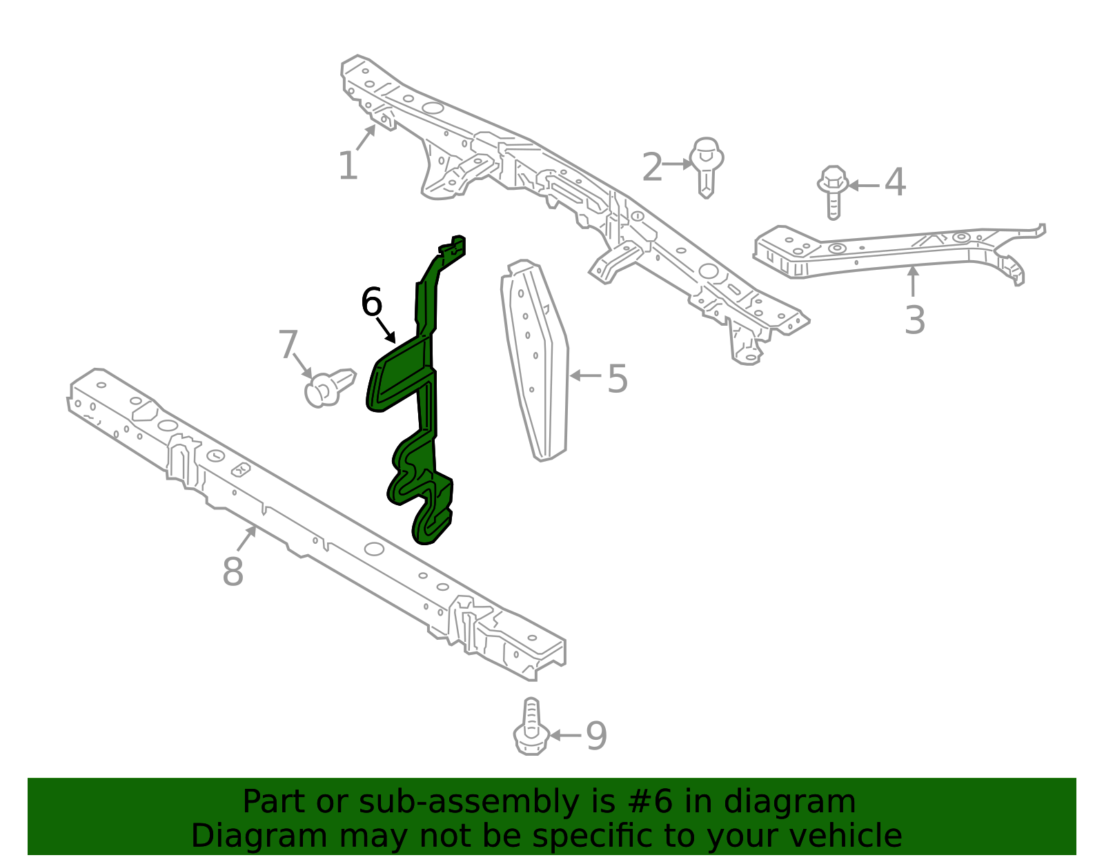 Nissan Radiator Support Baffle - OEM - 628231KM0A | AutoNation Parts