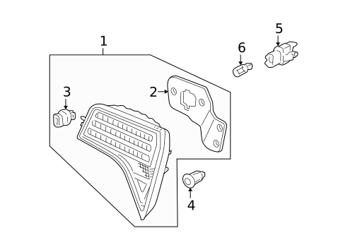 Tail Lamps for 2011 Honda Civic #1