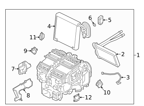 HVAC Case for 2020 INFINITI QX50 #0