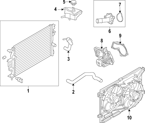 Radiator & Components for 2014 Ford Fusion #1