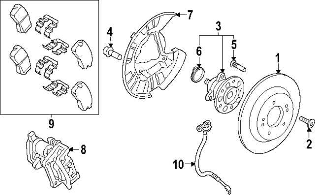 58738I3000 - : Brake Hose for Hyundai Image