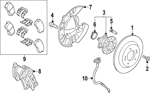 Rear Brakes for 2022 Hyundai Kona N #1
