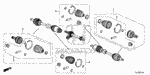 44014TLA405 - Chassis: JOINT SET, OUTBOARD for Honda Image