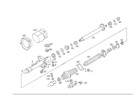 Steerg. Column Jacket Tube & Steerg. Shaft for 1992 Mercedes-Benz 400SE #0