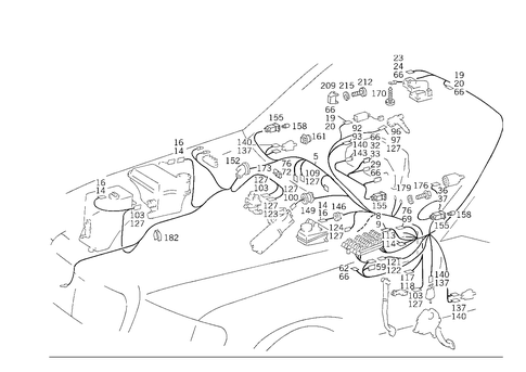 Inboard Cable Harness for 1989 Mercedes-Benz 260E #1