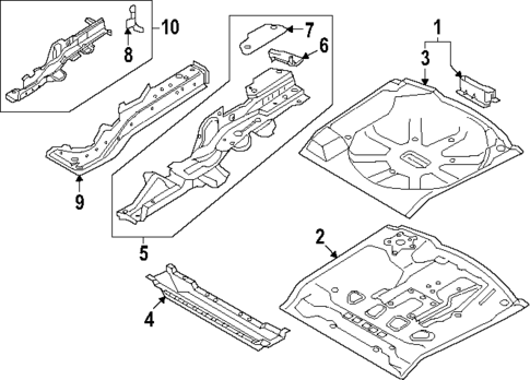Rear Floor & Rails for 2022 Land Rover Discovery Sport #0