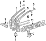 6113114260 - Body: Outer Hinge Pillar for Toyota: Supra Image