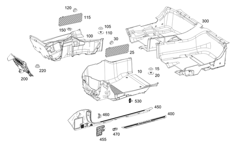 Front Panel Pillar Panelling, Lining on Floor and Footrest for 2022 Mercedes-Benz E53 AMG #0