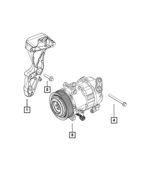 Air Conditioner Compressor and Mounting for 2014 Jeep Cherokee #3