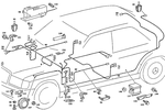 2015405034 - Electrical System: Wiring Harness for Mercedes-Benz: 190D, 190E, 300CE, 300E, 560SEC, 560SEL, 560SL Image