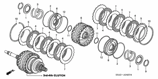 AT Clutch (3rd-4th) for 2003 Honda CR-V #0