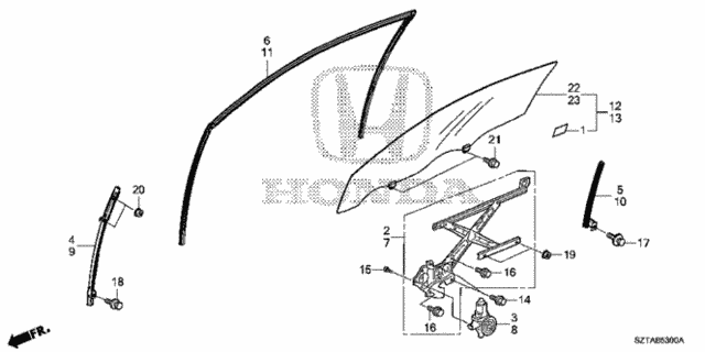 Door Glass - Regulator for 2016 Honda CR-Z #0