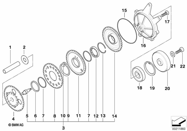 11267675455 - : Gear Wheel                for BMW-Motorrad Image