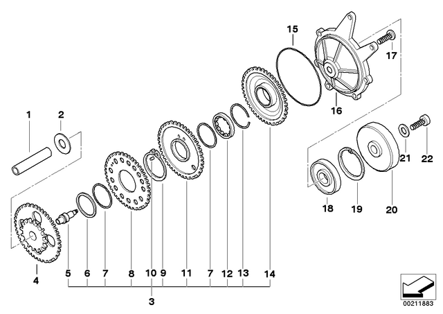 11267675455 - : Gear Wheel                for BMW-Motorrad Image