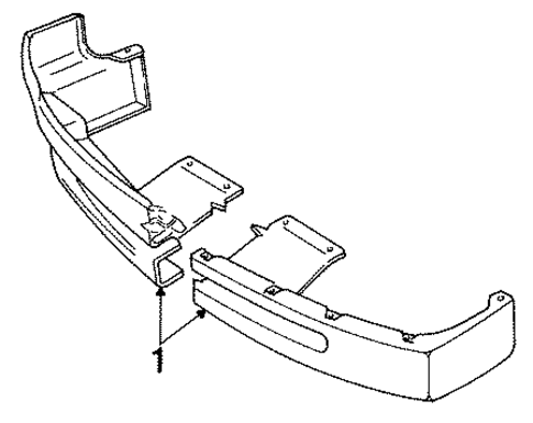 Exterior Trim - Front Bumper for 1992 Dodge Dakota #0