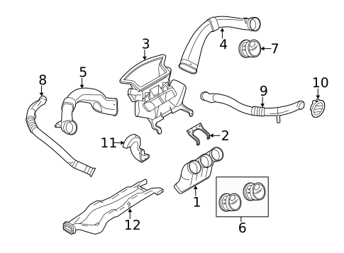 Ducts for 2011 Ford Transit Connect #0