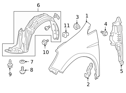 Fender & Components for 2005 Honda Odyssey #0