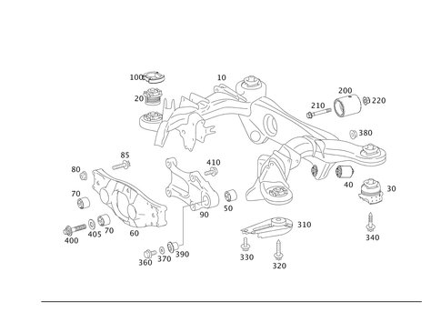 Rear Axle Support for 2009 Mercedes-Benz S 550 #0