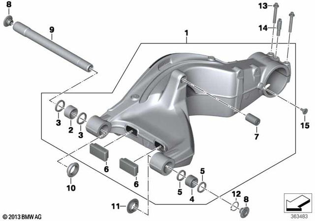33177684589 - Rear Axle, Rear-Wheel Drive, Suspension: Needle Sleeve - Hn2820 for BMW-Motorrad Image