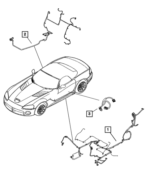 Wiring-Body and Accessories for 2009 Dodge Viper #1