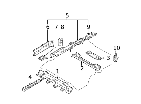 Floor Side Members for 2005 Nissan Murano #0