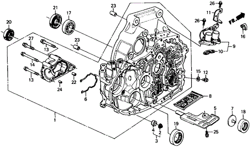AT Torque Converter Housing for 1991 Honda Civic #0
