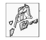 95C810364BYGRV - : Wheel Housing Side Panel for Porsche Image