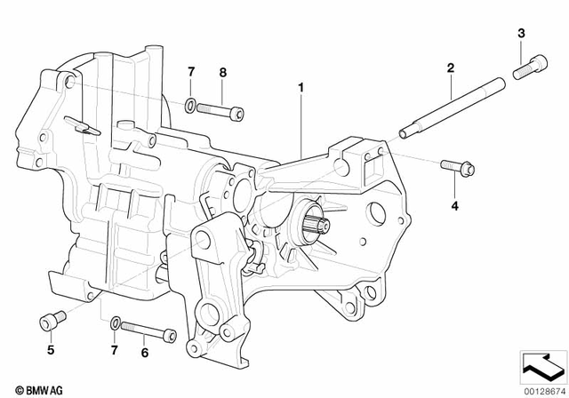 23007677012 - Manual Transmission: 6-Speed Transm/Deep Tooth Form, Not 6Th - Schwarz for BMW-Motorrad Image