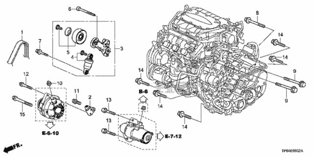 Alternator Bracket  - Tensioner (V6) (2) for 2013 Honda Crosstour #0