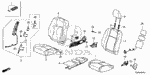 4811TS8L60ZD - : Cover Set, R Trim *NH585L* (Side Airbag) (Mono Gray) for Honda Image