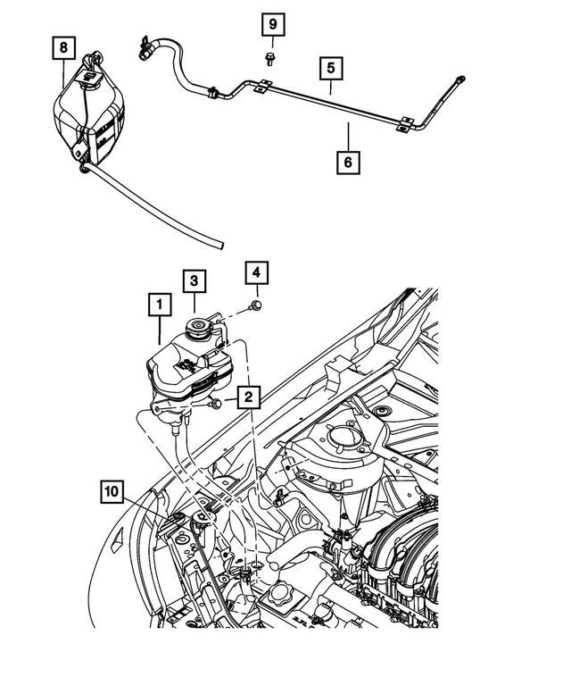 « 5058084AB – Cooling : Vase D'expansion Durite pour Mopar Image »