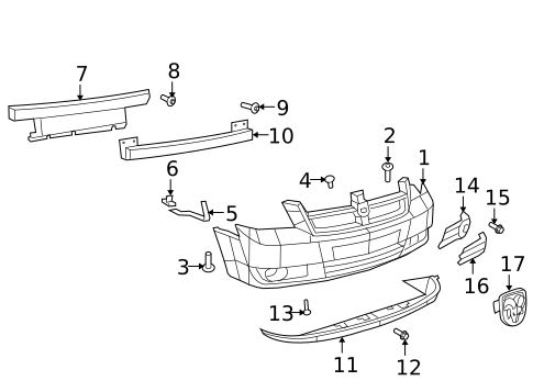 Bumper & Components - Front for 2010 Dodge Grand Caravan #0