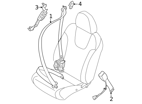 Front Seat Belts for 2018 Subaru Forester #0