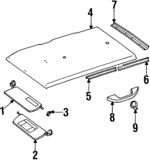 DF49RT6AB - : Sun-Visor Support for Jeep: Cherokee Image
