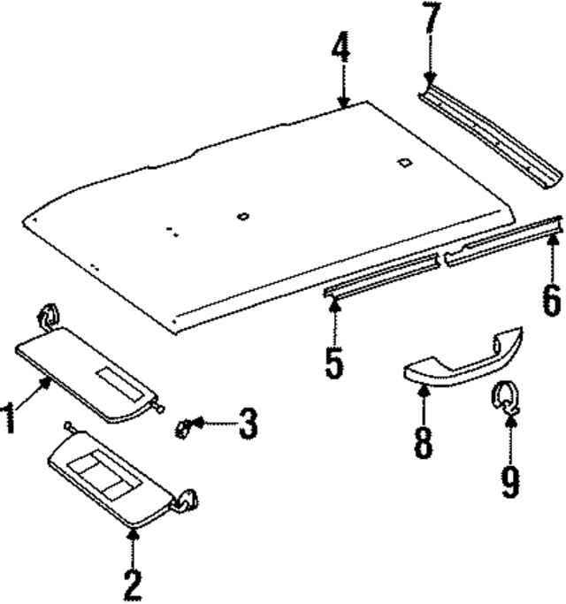 DF49RC3AB - Body: Sun Visor Clip for Mopar Image