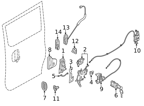Lock & Hardware for 2019 Nissan NV200 #0