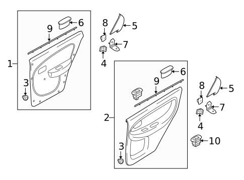 Rear Door for 2003 Kia Spectra #1