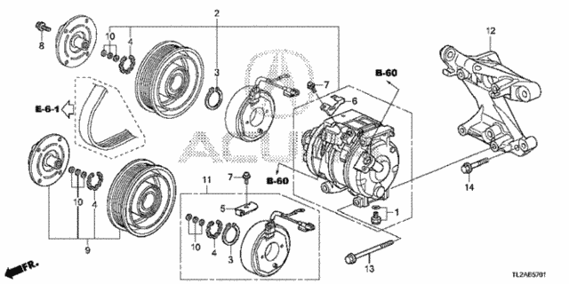 A/C Air Conditioner (Compressor) (V6) for 2014 Acura TSX #0