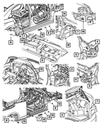 5155785AB - Body Sheet Metal Except Doors: Brake Cable Routing Plug Plug for Mopar Image
