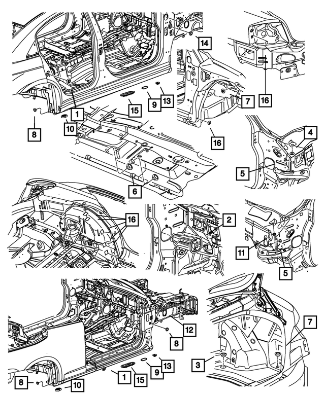 « 4589532AA – Body Sheet Metal Except Doors : Ouverture Côté Caisse, Intérieur Panneau, Côté Droit pour Mopar Image »