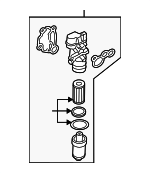 6F115397L - Engine: Oil Filter Housing for Audi: A3, A4, A4 Quattro, TT, TT Quattro, TTS Quattro Image