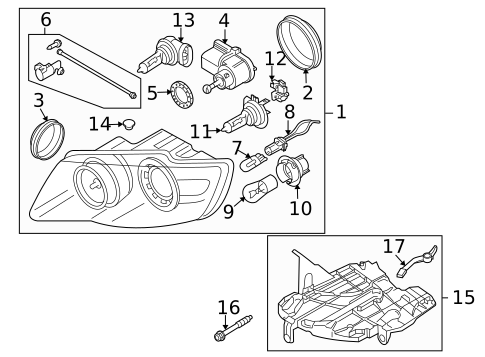 Bulbs - Chassis for 2010 Volkswagen Touareg #1