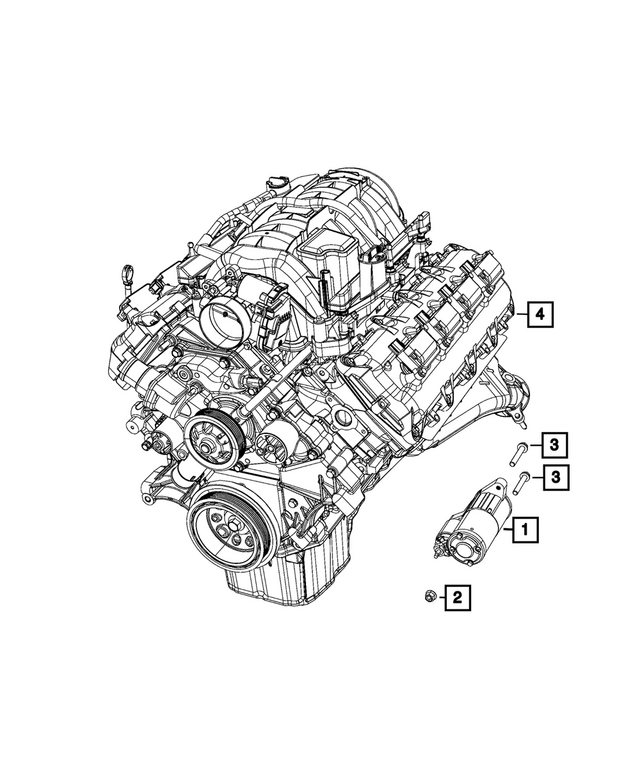 R4896464AC - : Engine Starter, Remanufactured for Mopar Image
