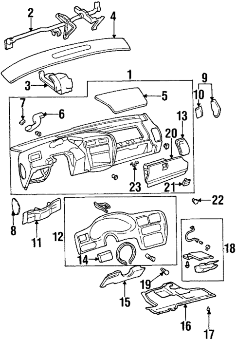 Instrument Panel for 1997 Oldsmobile Cutlass Supreme #0
