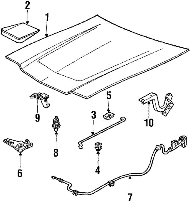 E2FZ16700A - Body: Lock for Ford: Escort, EXP | Mercury: Lynx Image