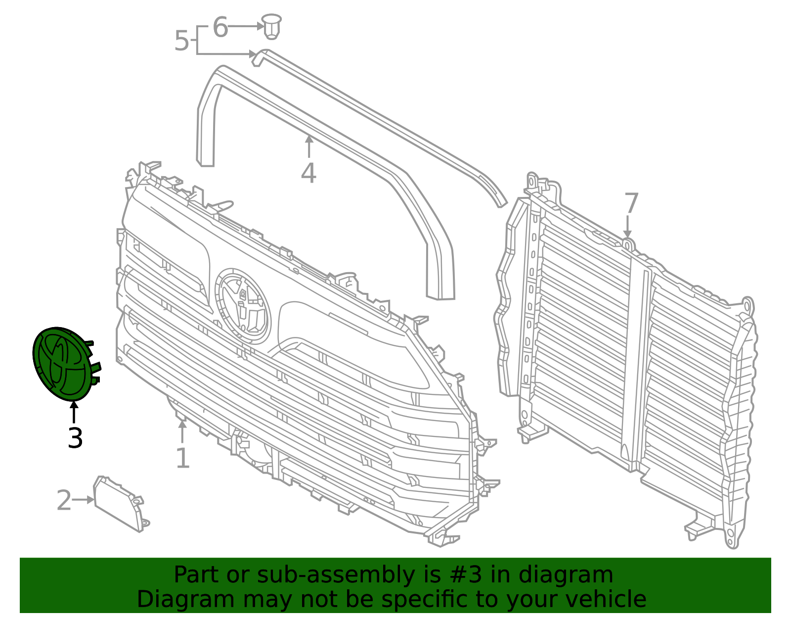 Genuine Toyota Tundra Sequoia Chrome Grille Emblem 75310-0C010