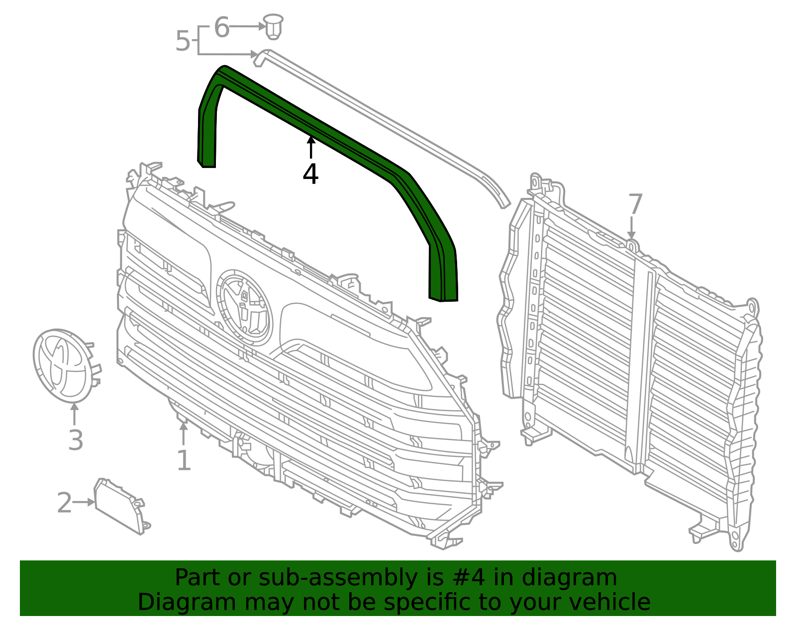 2022-2026 Toyota Tundra 2022-2024 Toyota Tundra - Grille Surround